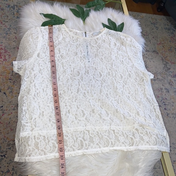 RARE Bela Criacao Women's NICOLA TEE Over Sized Lace Tee Shirt Size XL - Picture 8 of 17